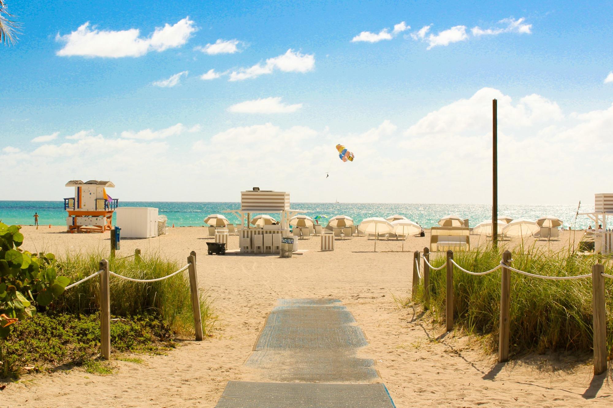 Aerial view of Miami Beach